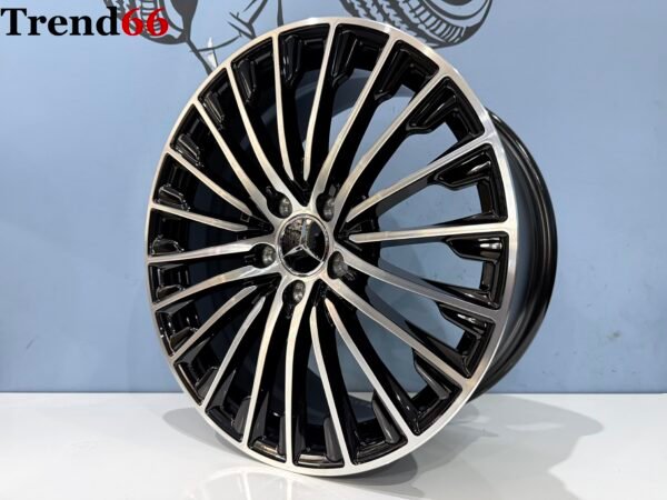 18 Inch Velgen 5x112 2026 AMG Look MultiSpaak Velgen Hoogglans Zwart Gepolijst