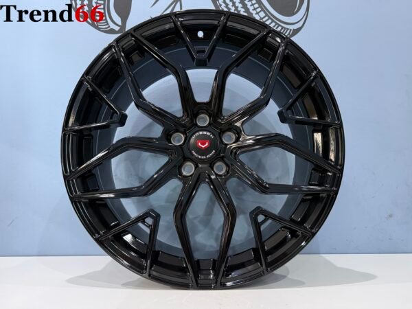 IMG_8598 19'' 5x112 Nieuwste Model Vossen Look Velgen Set Hoogglans Zwarte Kleur