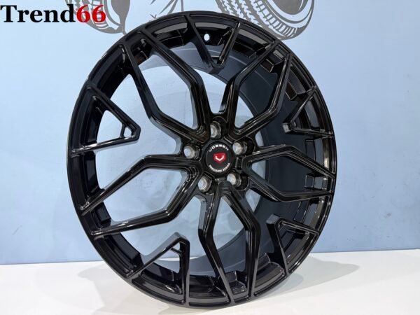 IMG_8599 19'' 5x112 Nieuwste Model Vossen Look Velgen Set Hoogglans Zwarte Kleur