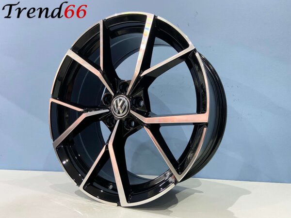 IMG_8762 18 Inch 5x100 Estoril Look Velgen Set Hoogglans Zwart gepolijste Kleur