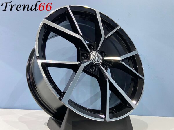 IMG_8767 18 Inch 5x100 Estoril Look Velgen Set Hoogglans Zwart gepolijste Kleur
