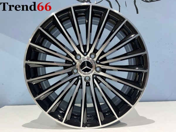 IMG_8863 18 Inch 5x112 2025 Nieuwste Model Veel Spaak AMG Look Velgen Set Hoogglans Zwart Gepolijst Kleur