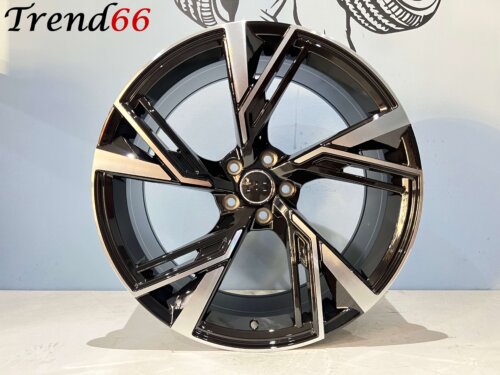 20 Inch Velgen 5x112- RS6 Performance Look Hoogglans Zwart Gepolijste kleur