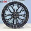 19 Inch 5x112 RS Velocity Vossen Look Velgen Set Glans Zwarte Kleur