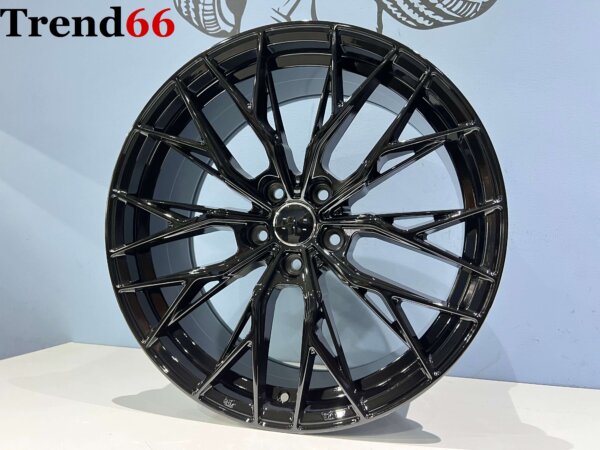 19 Inch 5x112 RS Velocity Vossen Look Velgen Set Glans Zwarte Kleur