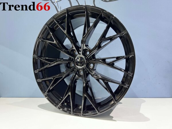 19 Inch 5x112 RS Velocity Vossen Look Velgen Set Glans Zwarte Kleur