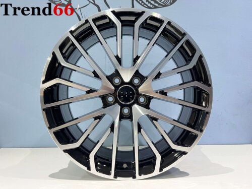 19 Inch 5x112 Nieuwste Type RS Look Velgen Set Hoogglans Zwart Gepolijste Kleur