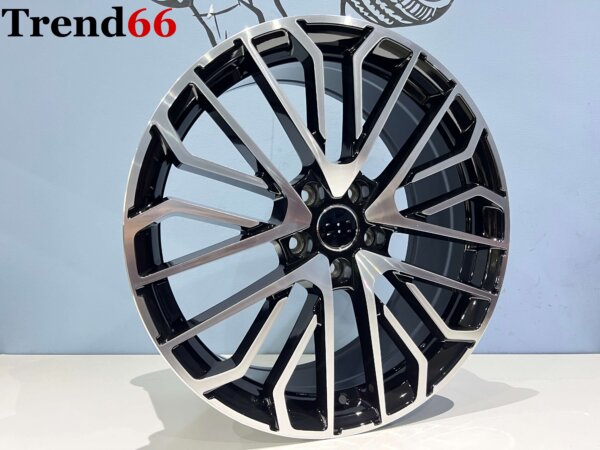 19 Inch 5x112 Nieuwste Type RS Look Velgen Set Hoogglans Zwart Gepolijste Kleur