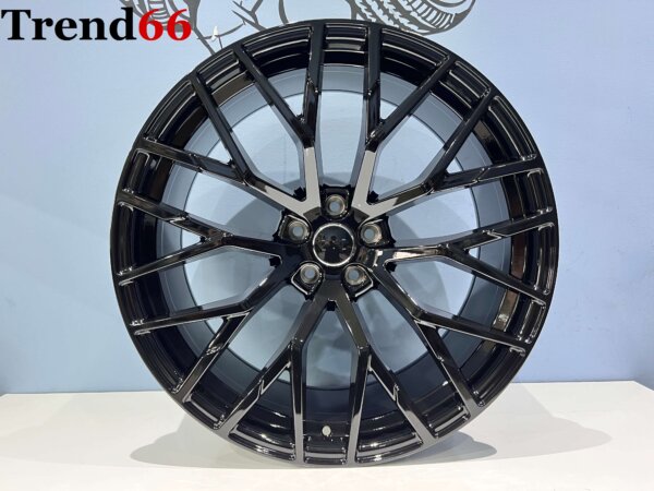 21 Inch Velgen 5x112- R8 Look Velgen Set In Hoogglans Zwarte Kleur