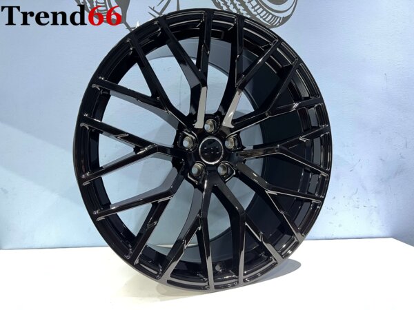 21 Inch Velgen 5x112- R8 Look Velgen Set In Hoogglans Zwarte Kleur