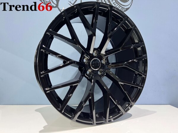 21 Inch Velgen 5x112- R8 Look Velgen Set In Hoogglans Zwarte Kleur
