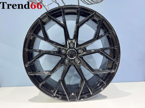 20 Inch 5x112 Vossen Performance R8 Look Velgen Set Glans Zwarte Kleur