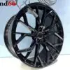 IMG_9026 18 Inch 5x100 Vossen R8 Look Velgen Set Hoogglans Zwarte Kleur