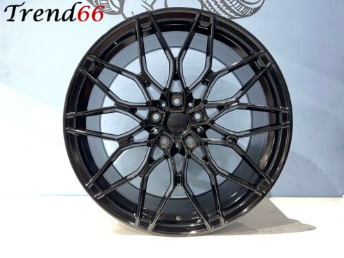 19 Inch 5x112 1000M Look Velgen Set Hoogglans Zwarte Kleur