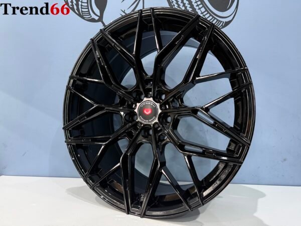 19'' Velgen Nieuwste Vossen Model RS Look Velgen Set Hoogglans Zwart