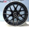 19 Inch 5x112 Y Spaak AMG Look Velgen Set Mat Zwart Met Gepolijste Rand