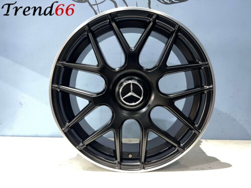 19 Inch 5x112 Y Spaak AMG Look Velgen Set Mat Zwart Met Gepolijste Rand