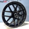 19 Inch 5x112 Y Spaak AMG Look Velgen Set Mat Zwart Met Gepolijste Rand