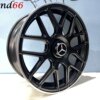 19 Inch 5x112 Y Spaak AMG Look Velgen Set Mat Zwart Met Gepolijste Rand