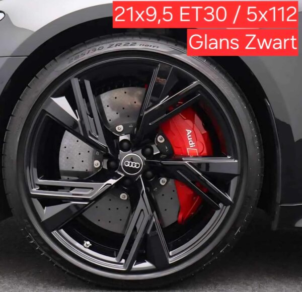 MDIQ3786 21 Inch Velgen 5x112 - RS6 Look Hoogglans Zwarte Kleur