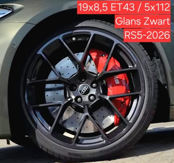 OGWW5103 19'' 5x112 RS Performance 2026 Look Velgen Set Hoogglans Zwarte Kleur