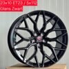 23 Inch 5x112 Velgen Set Vossen Look in Hoogglans Zwart