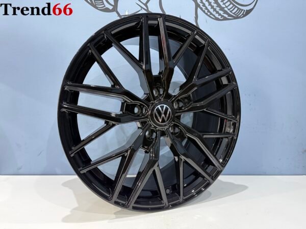 18'' Velgen 5x120 Vw Transporter Vossen Look Verzwaard Hoogglans Zwart Kleur
