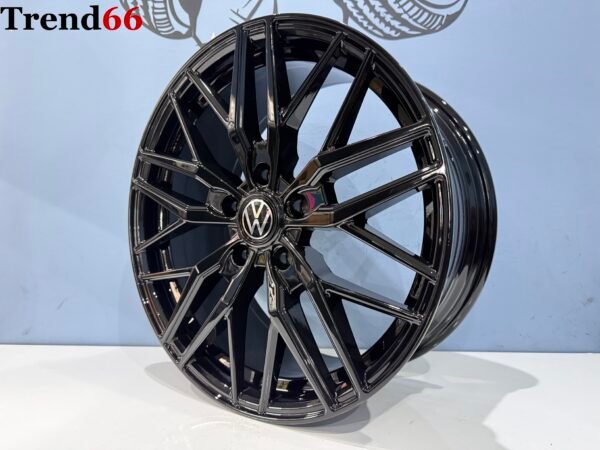 18'' Velgen 5x120 Vw Transporter Vossen Look Verzwaard Hoogglans Zwart Kleur