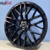 IMG_2029 19 Inch 5x112 R8 Look Velgen set in Hoogglans Zwart