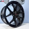 IMG_2207 19 inch 5x112 Vossen 5Y Spaak R Look Velgen Set Hoogglans Zwart