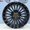 18 Inch 5x112 Multi Spaak Model AMG Look Velgen Set Hoogglans Zwart Met Lip Gepolijste Kleur