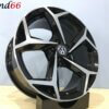18 Inch Velgen 5x100- Bonneville Look Velgen Set  Zwart Gepolijste  Kleur