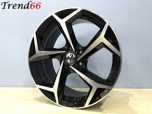 18 Inch Velgen 5x112- Bonneville Look Hoogglans Zwart Gepolijste Kleur