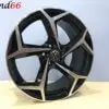 18 Inch Velgen 5x100- Bonneville Look Velgen Set  Zwart Gepolijste  Kleur