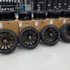 19'' 5x112 Multispaak AMG Look Hoogglans zwarte kleur met Chrome rand/Lip Kleur Sportvelgen Set