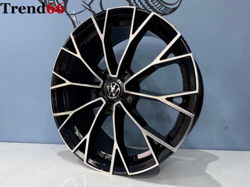 IMG_4220 18'' 5x112 Warmenau Look GTI Velgen Set. Glans Zwart Gepolijst Kleur SportVelgen.