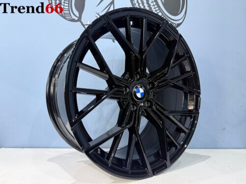 19 Inch 5x112  811M Look Breed Set Velgen Hoogglans Zwarte Kleur
