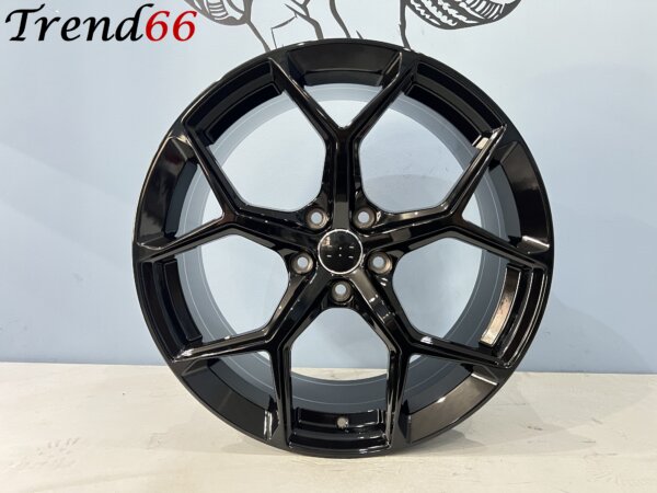 IMG_6970 18 Inch 5x112 RS6 Y Spaak Look Velgen Set Hoogglans Zwart