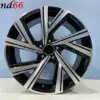 18 Inch Velgen 5x100- Bergamo Look Velgen Set Glans zwart gepolijste kleur