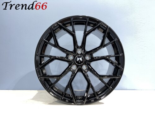 IMG_8779 18 Inch 5x112 Vossen R8 Look Velgen Set Hoogglans Zwarte Kleur