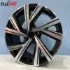 18 Inch Velgen 5x100- Bergamo Look Velgen Set Glans zwart gepolijste kleur