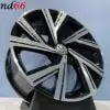 18 Inch Velgen 5x100- Bergamo Look Velgen Set Glans zwart gepolijste kleur