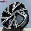 18 Inch Velgen 5x100- Bergamo Look Velgen Set Glans zwart gepolijste kleur