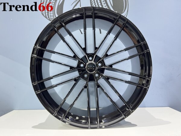 IMG_9031 22 Inch 5x112 Nieuwste model ABT Audi Look Velgen Set in Hoogglans Zwart