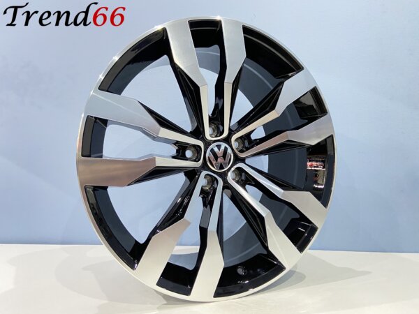 19 Inch 5x112 SUZUKA Look Velgen Set Hoogglans Zwart Gepolijste Kleur
