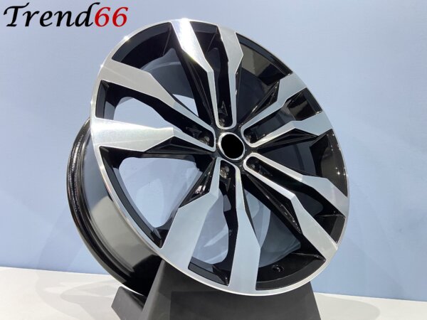 19 Inch 5x112 SUZUKA Look Velgen Set Hoogglans Zwart Gepolijste Kleur