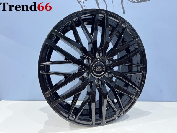 IMG_9189 18 Inch 6x120 Velgen Set Hoogglans Zwart Ford Transit Custom Vw Transporter 2025 + Axe Look