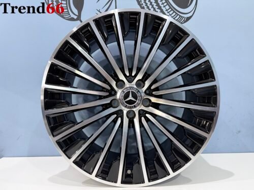 5x112 20'' 2026 Model AMG Look Multispaak Breed Set in Zwart Gepolijste Kleur